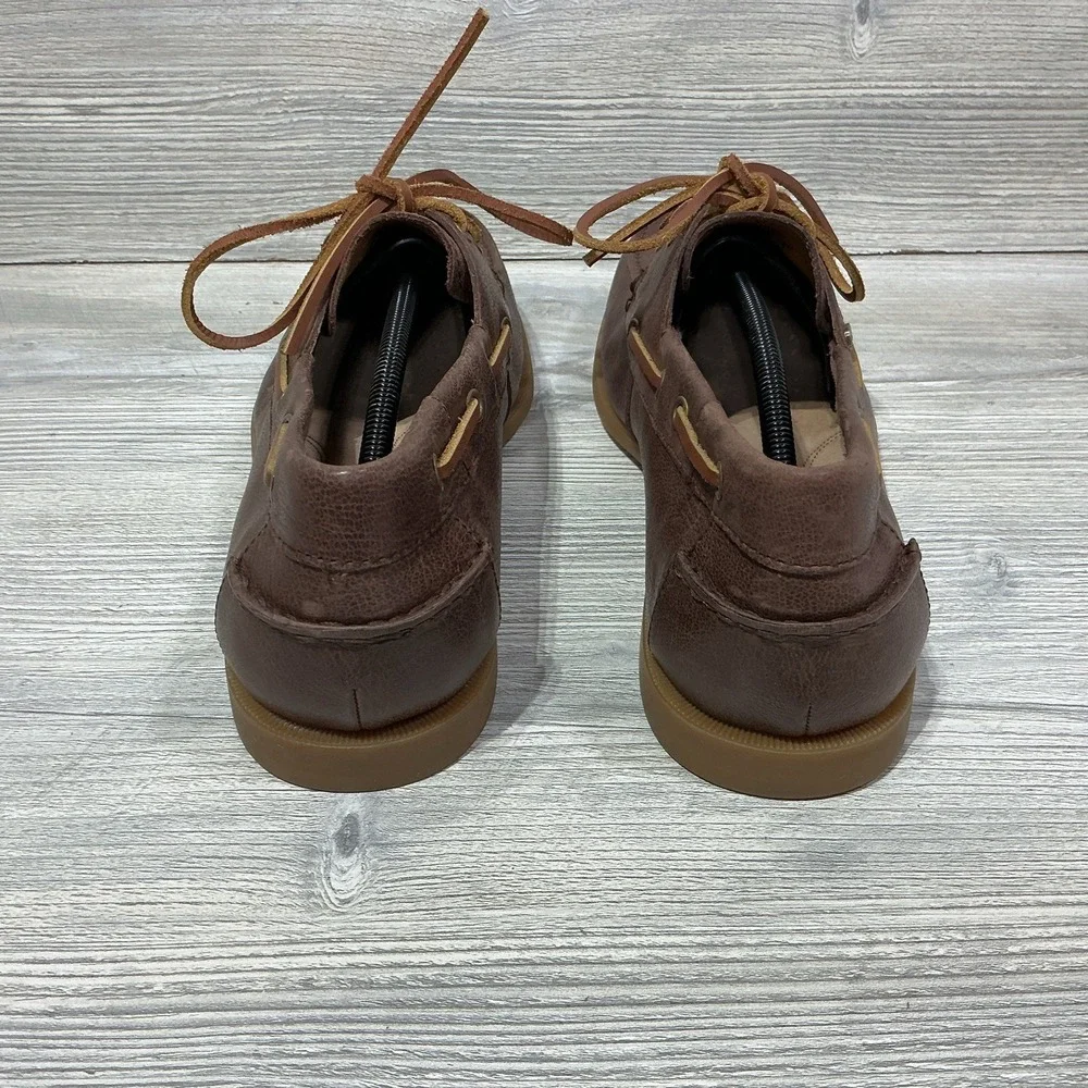 Fossil Men's Authentic Original Brown Leather Casual Boat Dock Shoes Size 13 M